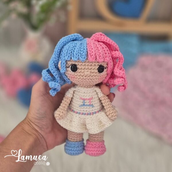 E-book Boneca Signo de Gêmeos Amigurumi - Imagem 3
