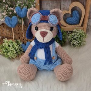 E-book Urso Aviador Amigurumi